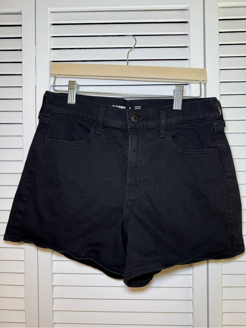Old Navy Black High-Waist Women's Black Denim Shorts